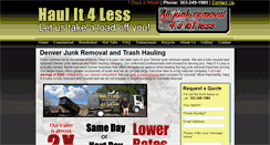 Desktop Screenshot of haulit4less.com